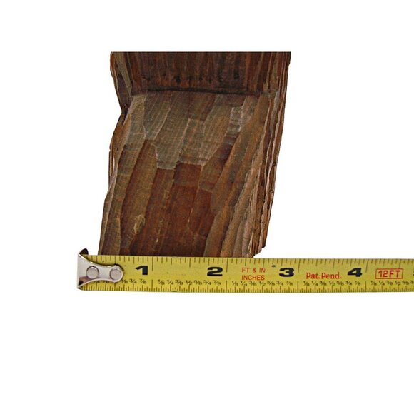 Vintage Handcrafted Wooden Sculpture Statue Art Home Decor Owl Figurine 12" Tall - Picture 11 of 11